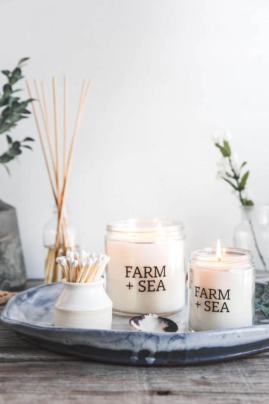 Farm + Sea Candle – White Cottage