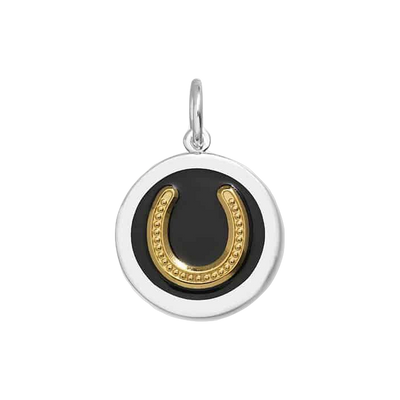 LOLA & Company Jewelry Horseshoe Pendant Gold in Black