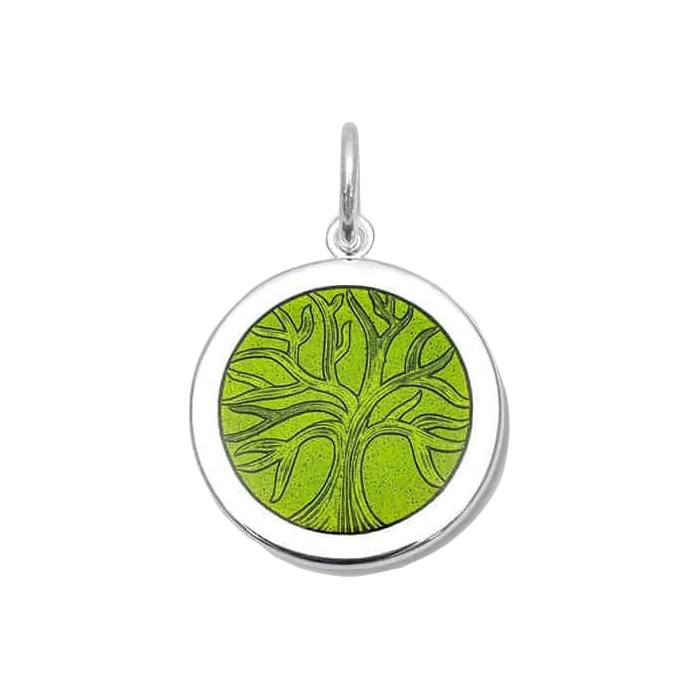 Lola & Company Jewelry Tree of Life Pendant Green Leaf