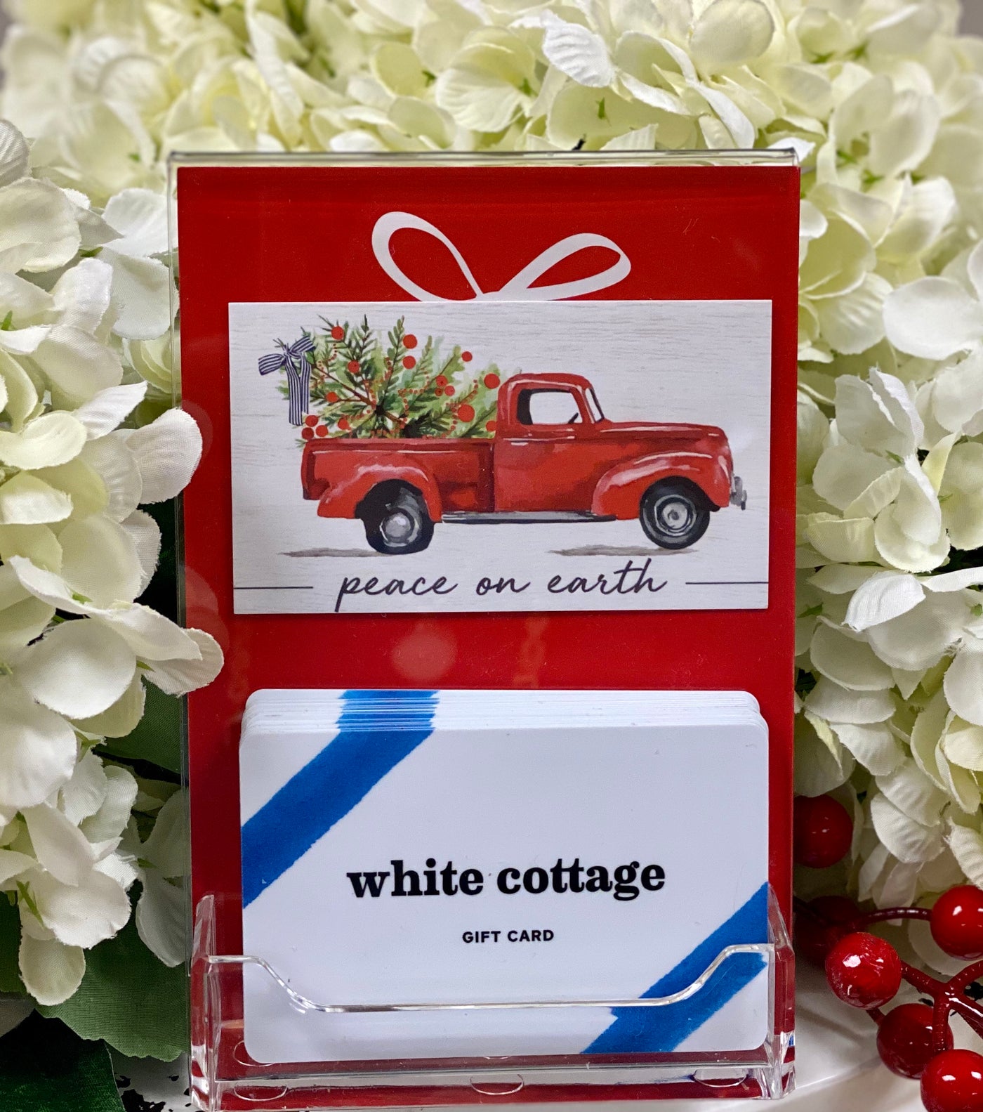 White Cottage Gift Card - Store Card - plastic