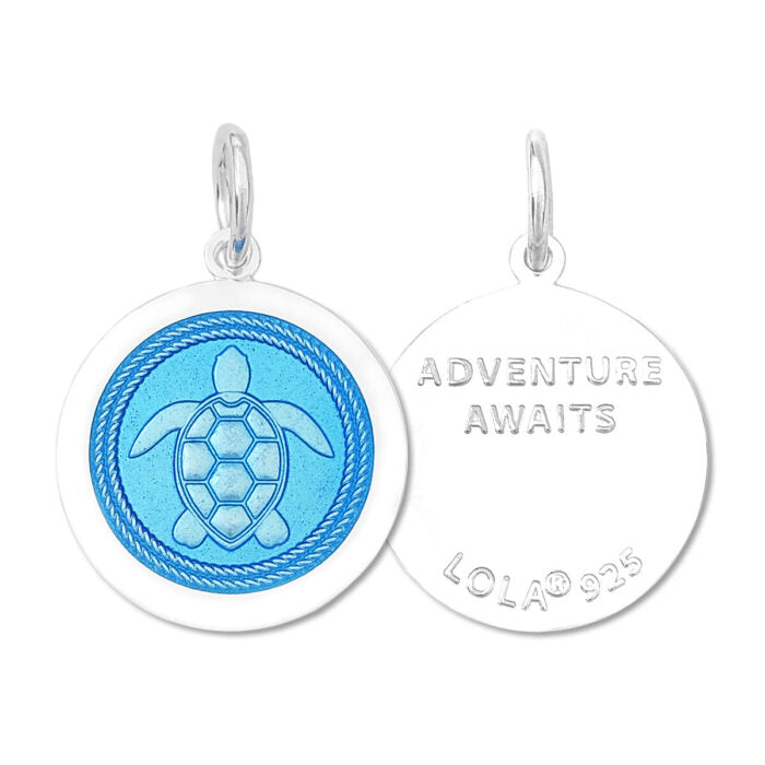 Lola & Company Jewelry Sea Turtle Pendant Light Blue