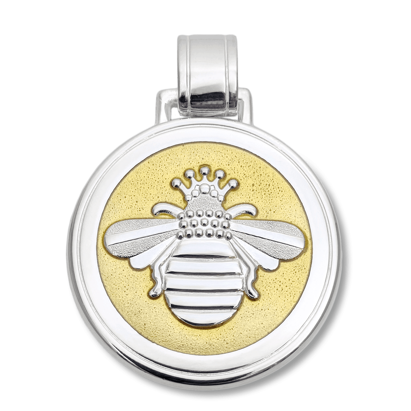 Lola & Company Jewelry Queen Bee Pendant Silver in Gold Center Vermeil