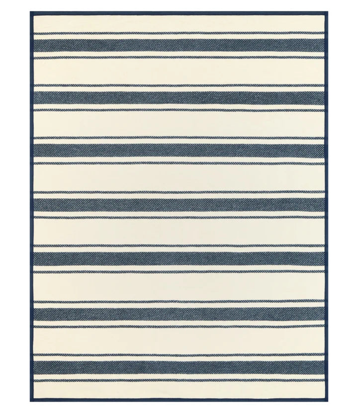 Dockside Stripe Navy Blanket