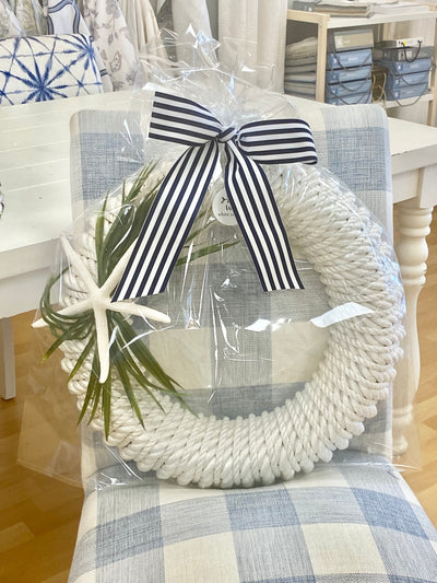 Newport White Rope Wreath