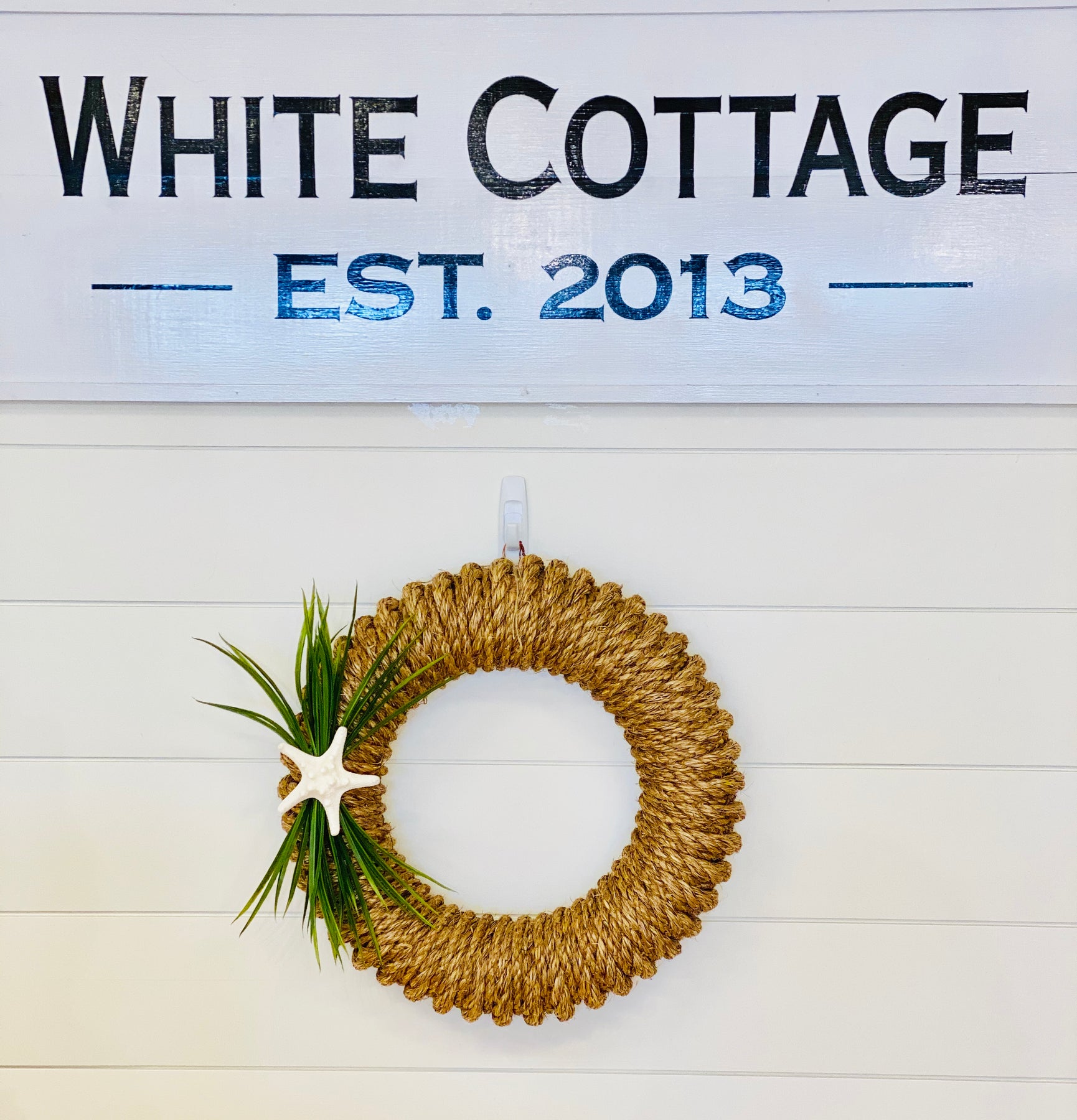 The Classic Red And White Rope Wreath — First Harbor Company