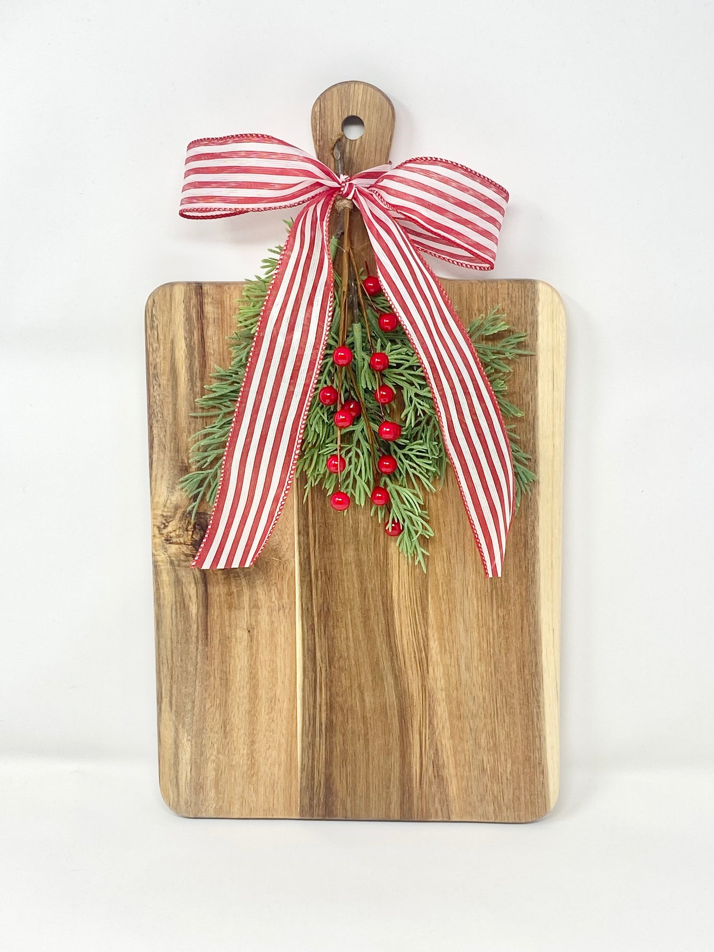 Red Berry Candy Stripe Cutting Board