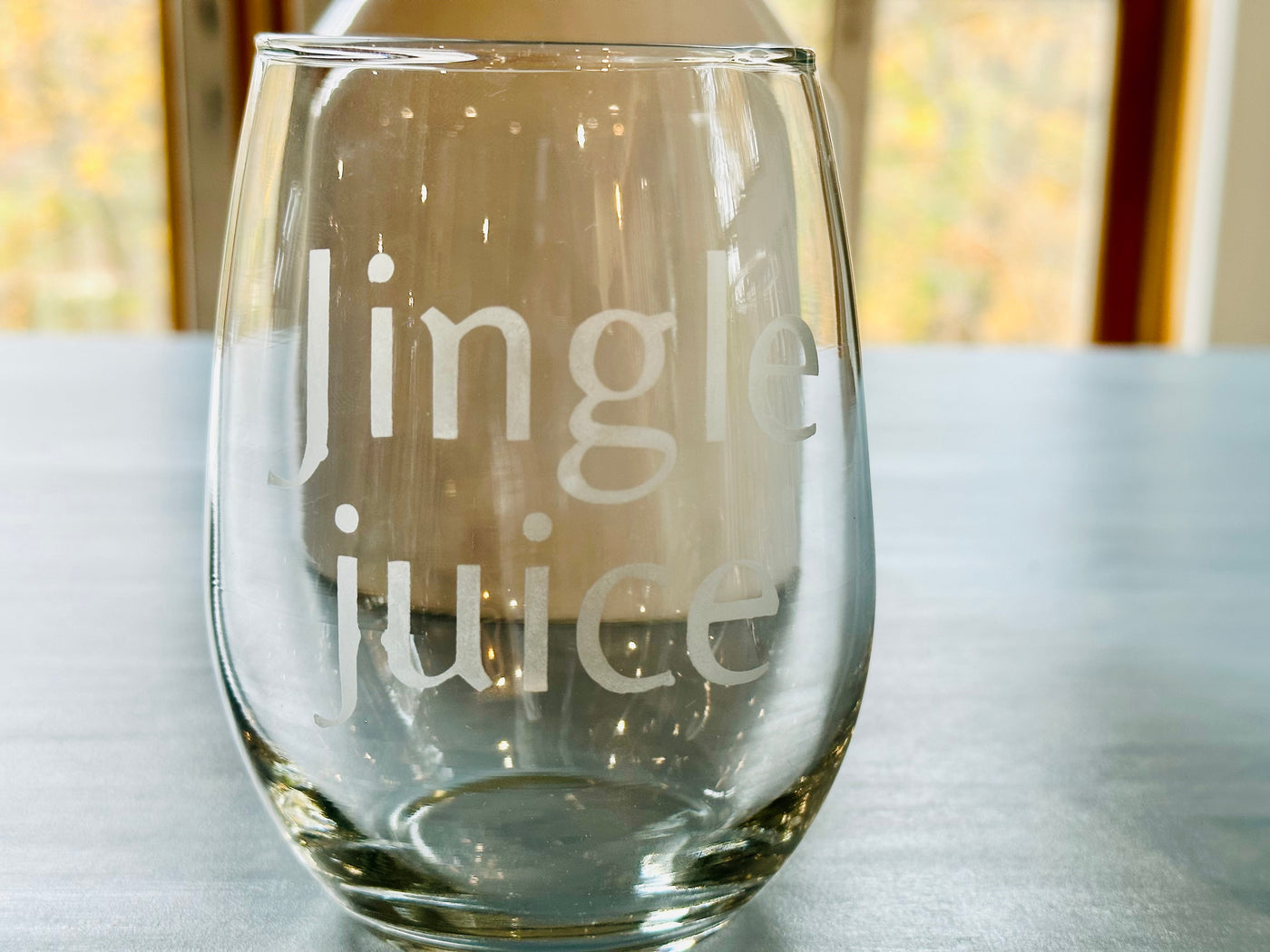 Jingle Juice Wine Glass Set of 2