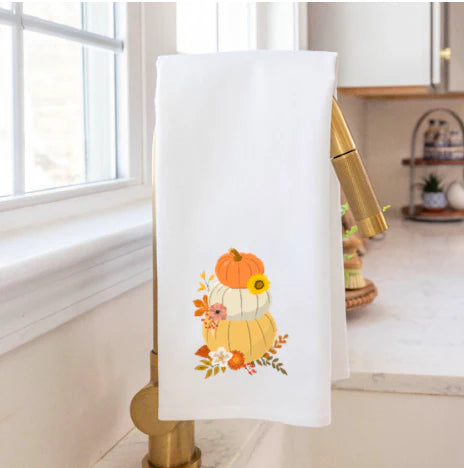 Stacked Pumpkins Tea Towel