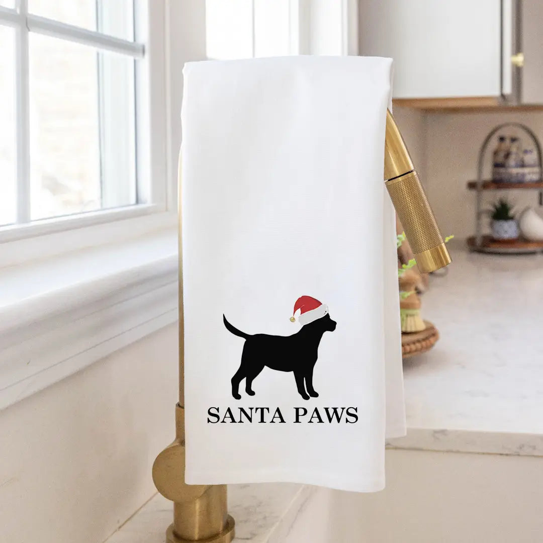 Santa Paws Tea Towel