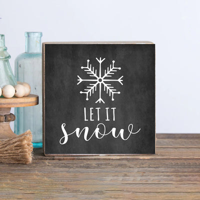 Let it Snow Decorative Block