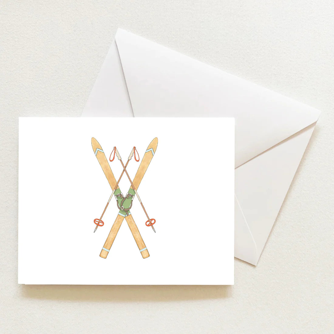 Sara Fitz Vintage Skis Note Card