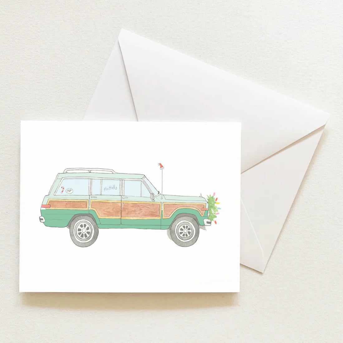 Sara Fitz Holiday Wagon Note Card