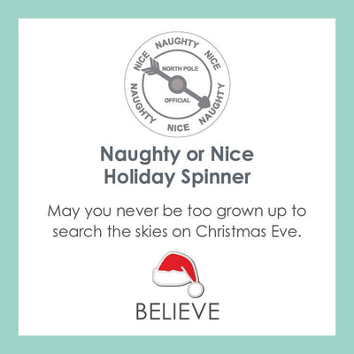 LOLA NAUGHTY OR NICE HOLIDAY SPINNER ALL SILVER
