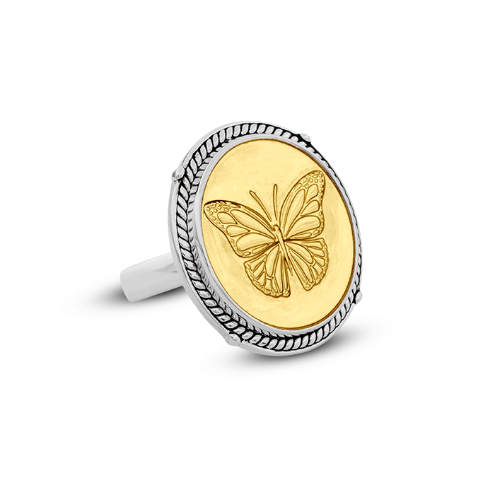 Butterfly Gold Center Ring