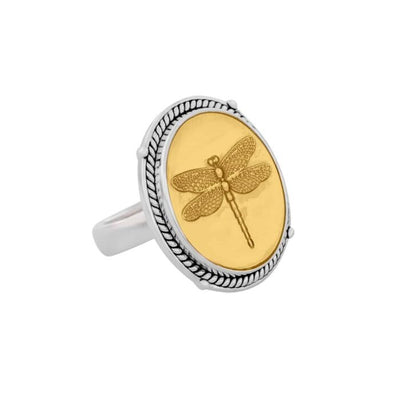 Dragonfly Gold Center Ring
