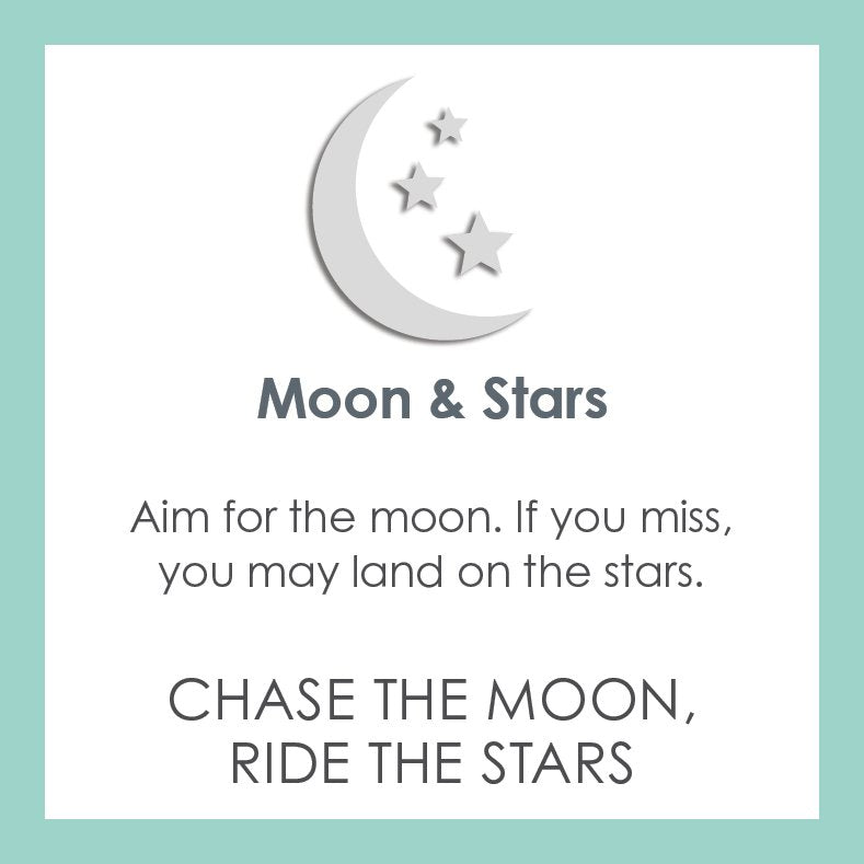 Moon and Stars SILVER Pendant