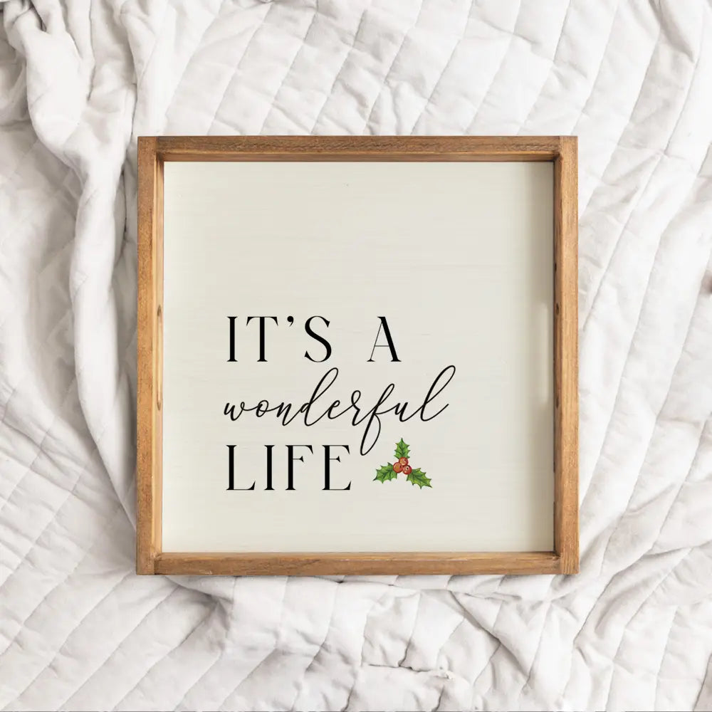 It's A Wonderful Life Wooden Serving Tray