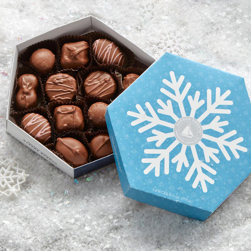 Harbor Sweets Snowflake Milk Chocolate Cremes - 13 pc