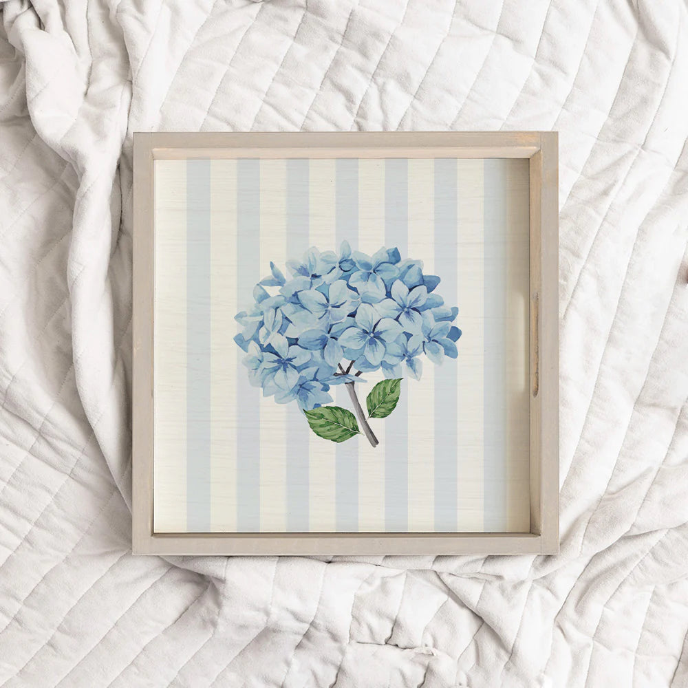 Endless Summer Hydrangea Wooden Serving Tray