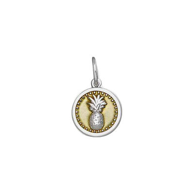 Lola & Company Jewelry Pineapple Pendant Silver in Gold Center Vermeil