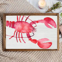Watercolor Lobster Wooden Serving Tray