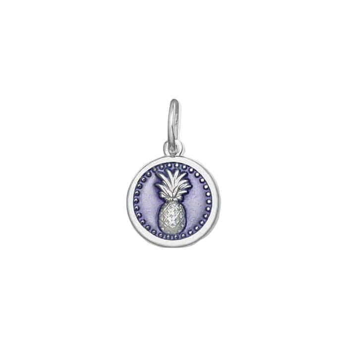 Lola & Company Jewelry Pineapple Pendant Silver in Purple