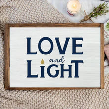 Love and Light Wooden Serving Tray
