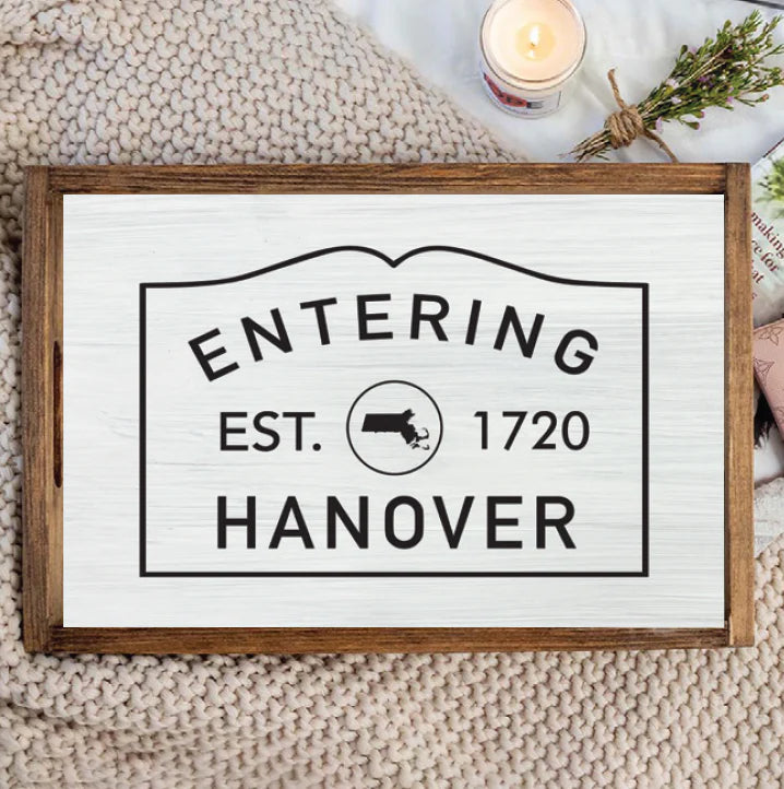 Personalized Entering Wooden Serving Tray