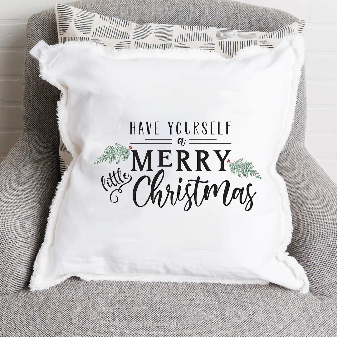 Merry Little Christmas Square Pillow