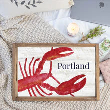 Personalized Rustic Lobster Wooden Serving Tray
