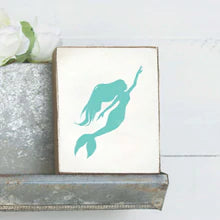 Mermaid Decorative Wooden Block