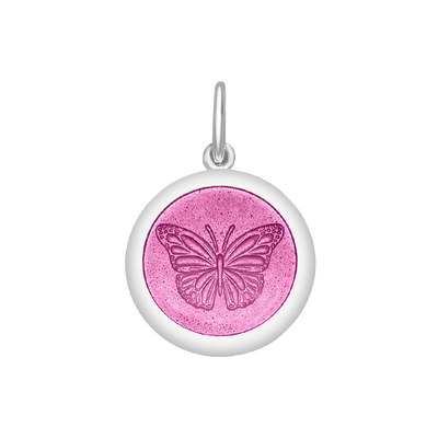 LOLA & Company Jewelry Butterfly Pendant Vintage Pink