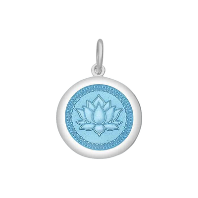 Lola & Company Jewelry Lotus Pendant Light Blue