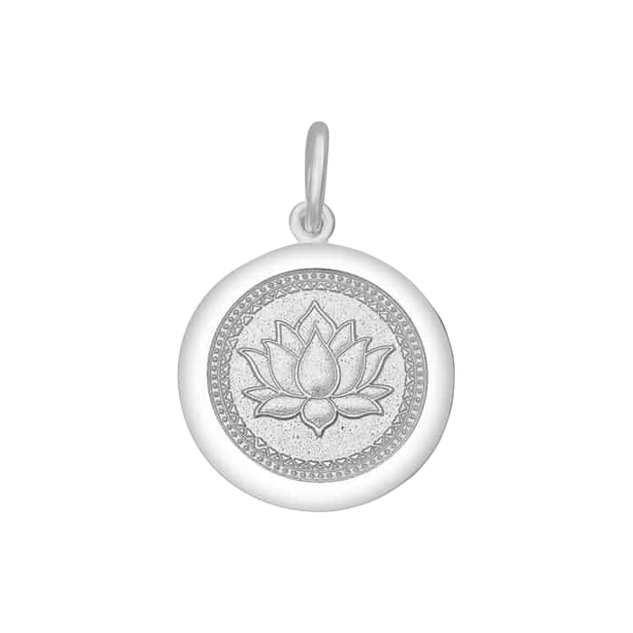 Lola & Company Jewelry Lotus Pendant in Alpine White