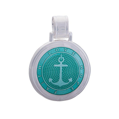 Lola & Company Jewelry Anchor Pendant Seafoam