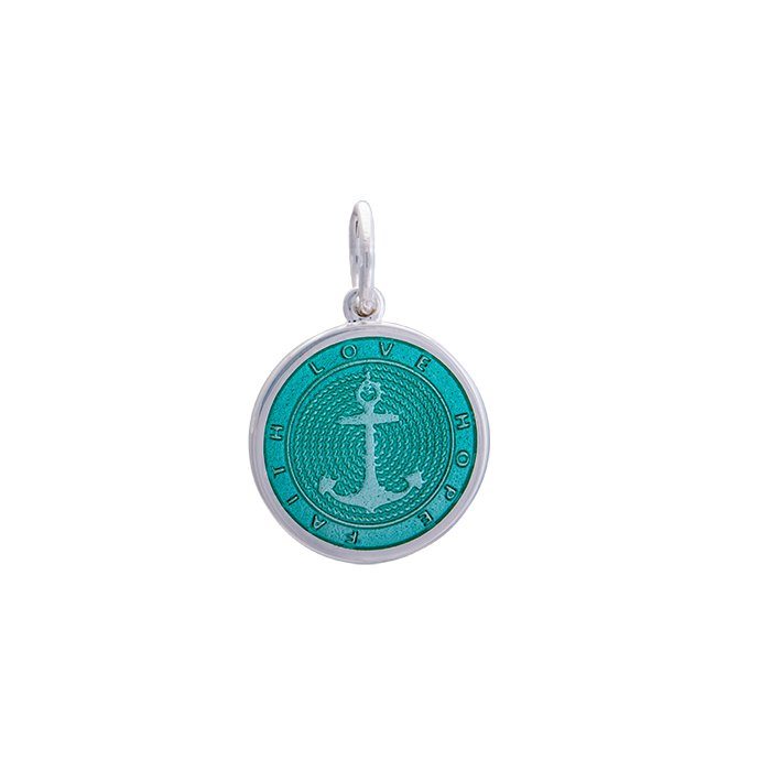 Lola & Company Jewelry Anchor Pendant Seafoam