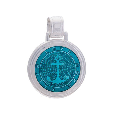 Lola & Company Jewelry Anchor Pendant Teal