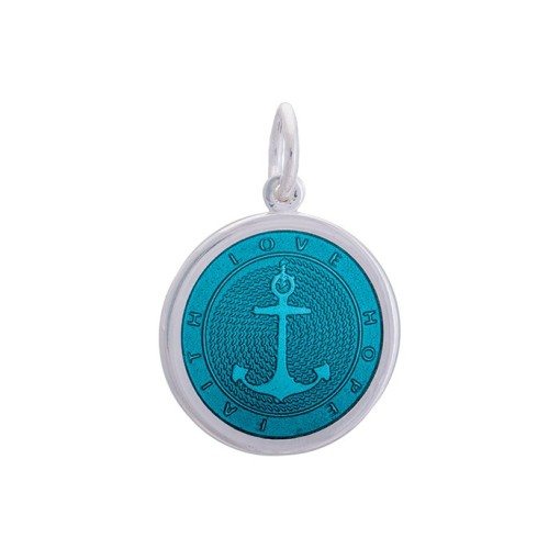 Lola & Company Jewelry Anchor Pendant Teal