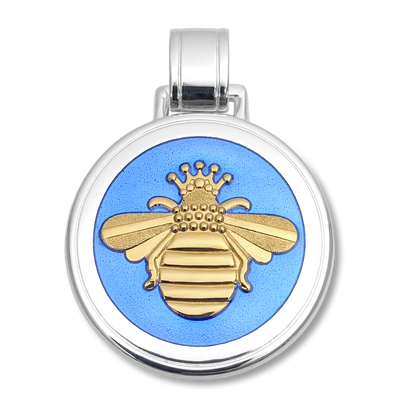 Lola & Company Jewelry Queen Bee Pendant Gold in Periwinkle