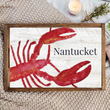 Personalized Rustic Lobster Wooden Serving Tray