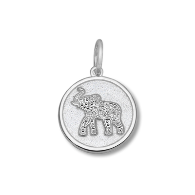 LOLA & Company Jewelry Elephant Pendant Alpine White