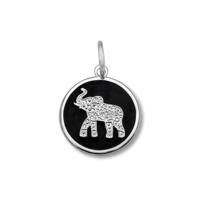 LOLA & Company Jewelry Elephant Pendant Black