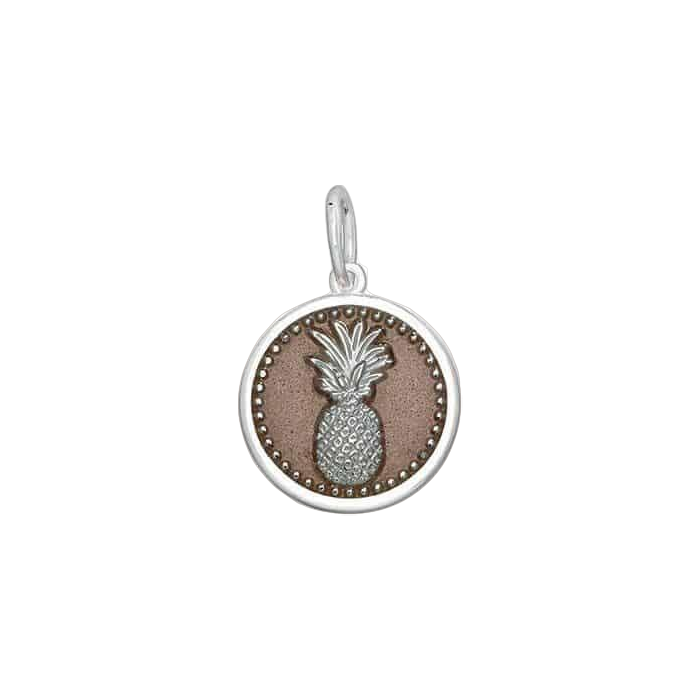 Lola & Company Jewelry Pineapple Pendant Silver in Pink