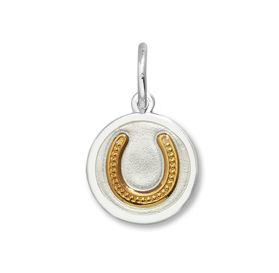 LOLA & Company Jewelry Horseshoe Pendant Gold in Alpine White
