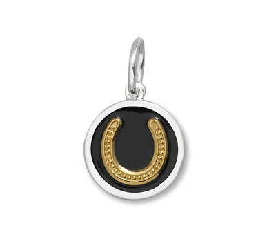 LOLA & Company Jewelry Horseshoe Pendant Gold in Black