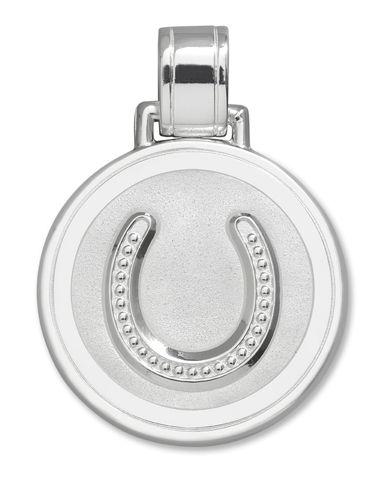 LOLA & Company Jewelry Horseshoe Pendant Silver in Alpine White