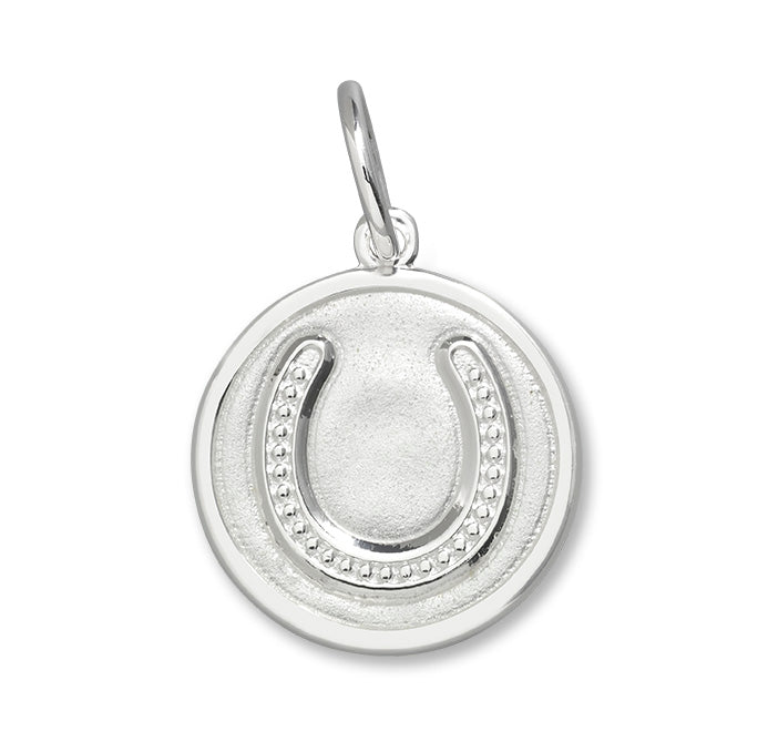 LOLA & Company JewelryHorseshoe Pendant Silver in Alpine White
