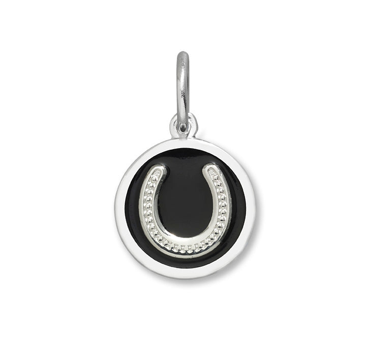 LOLA & Company Jewelry Horseshoe Pendant Silver in Black