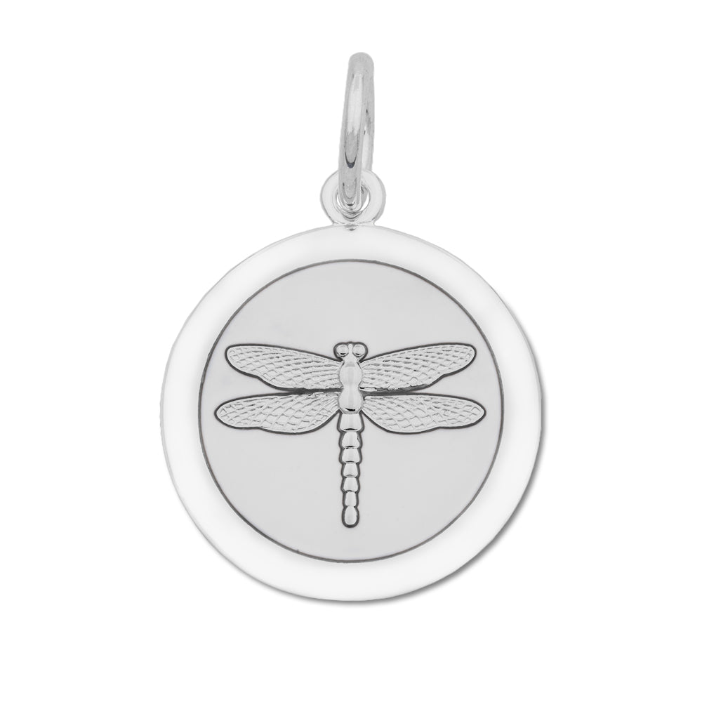 LOLA & Company Jewelry Dragonfly Pendant Alpine White