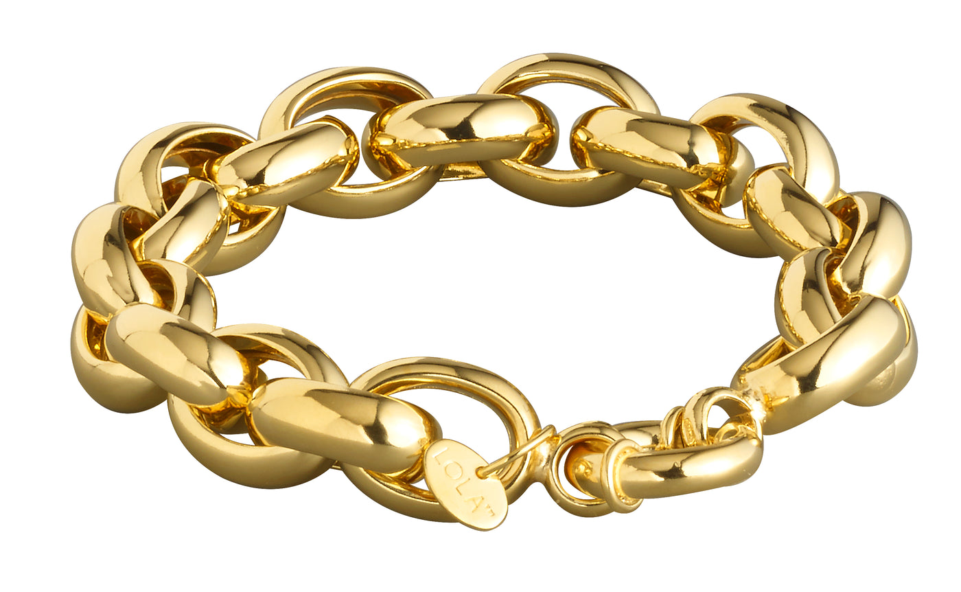 Lola & Company Jewelry Rolo Link Bracelet Gold